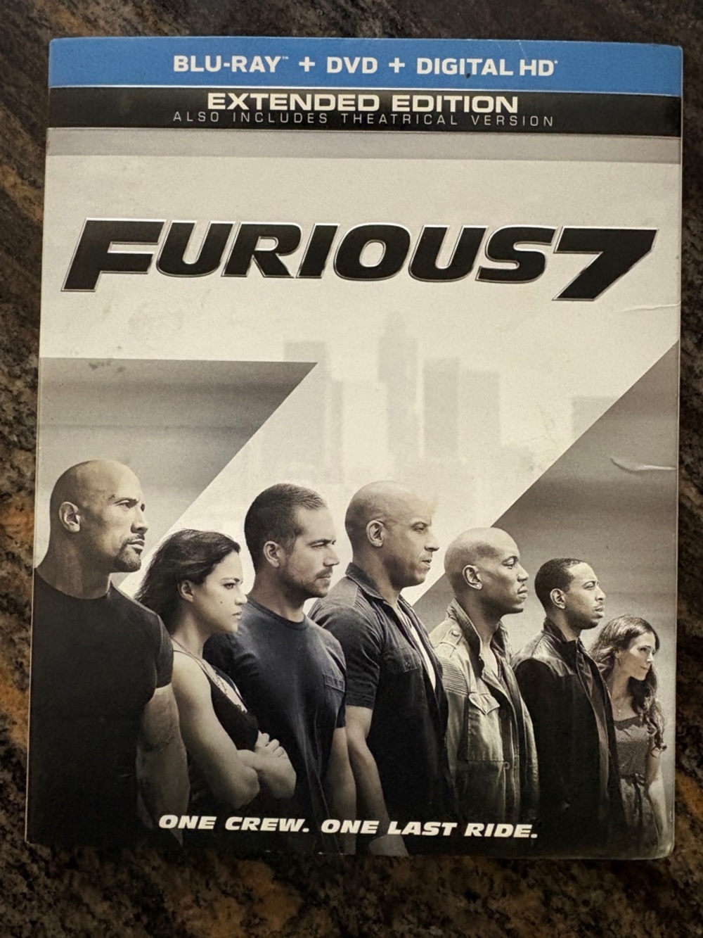 Furious 7 Extended Edition Blu-ray + DVD + Digital HD - White/Black Cover